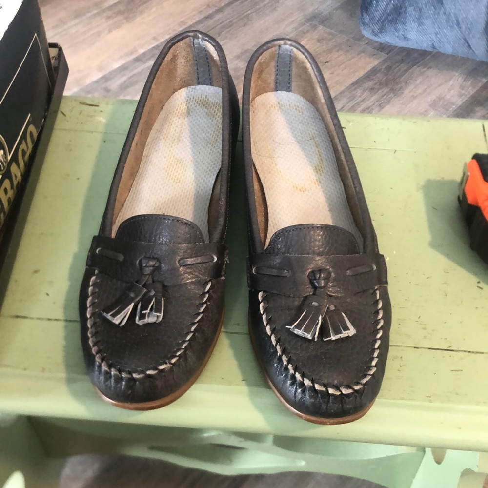 SEBAGO Size 8 Ladies Leather Gray Loafers